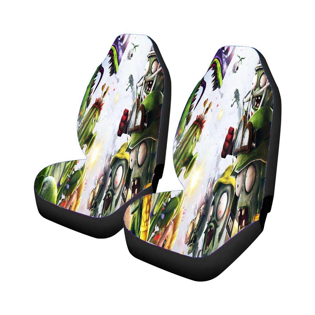 Plants Vs Zombies War Game Art Car Front Seat Covers