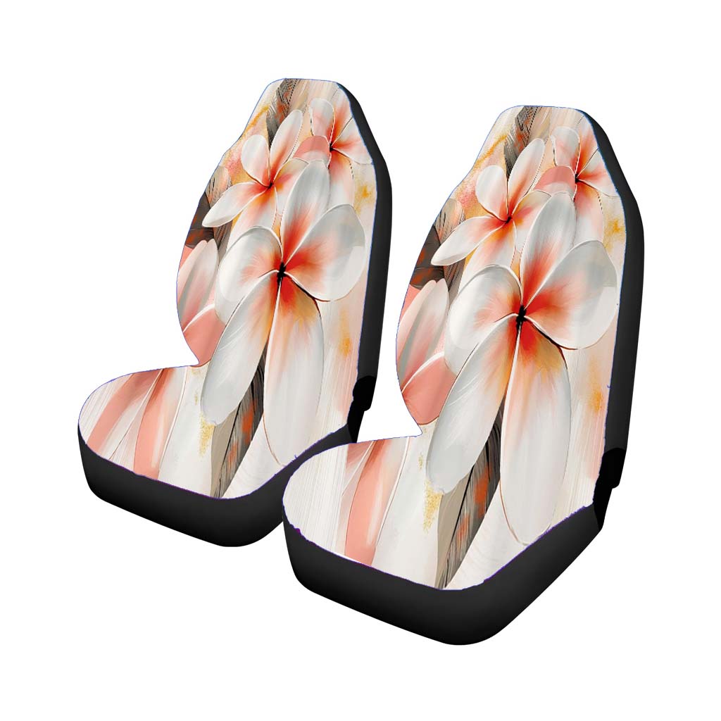 Plumeria Floral Car Front Seat Covers