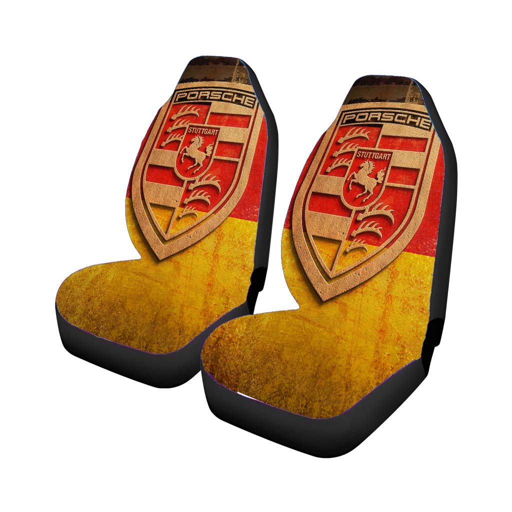 Plywood Porsche Logo Car Front Seat Covers