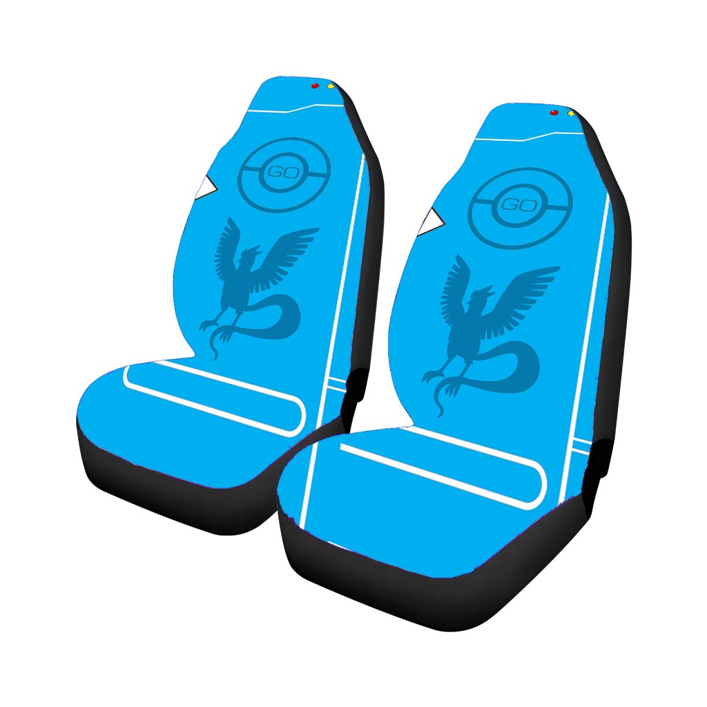 Pokedex Blue Team Mystic Car Front Seat Covers