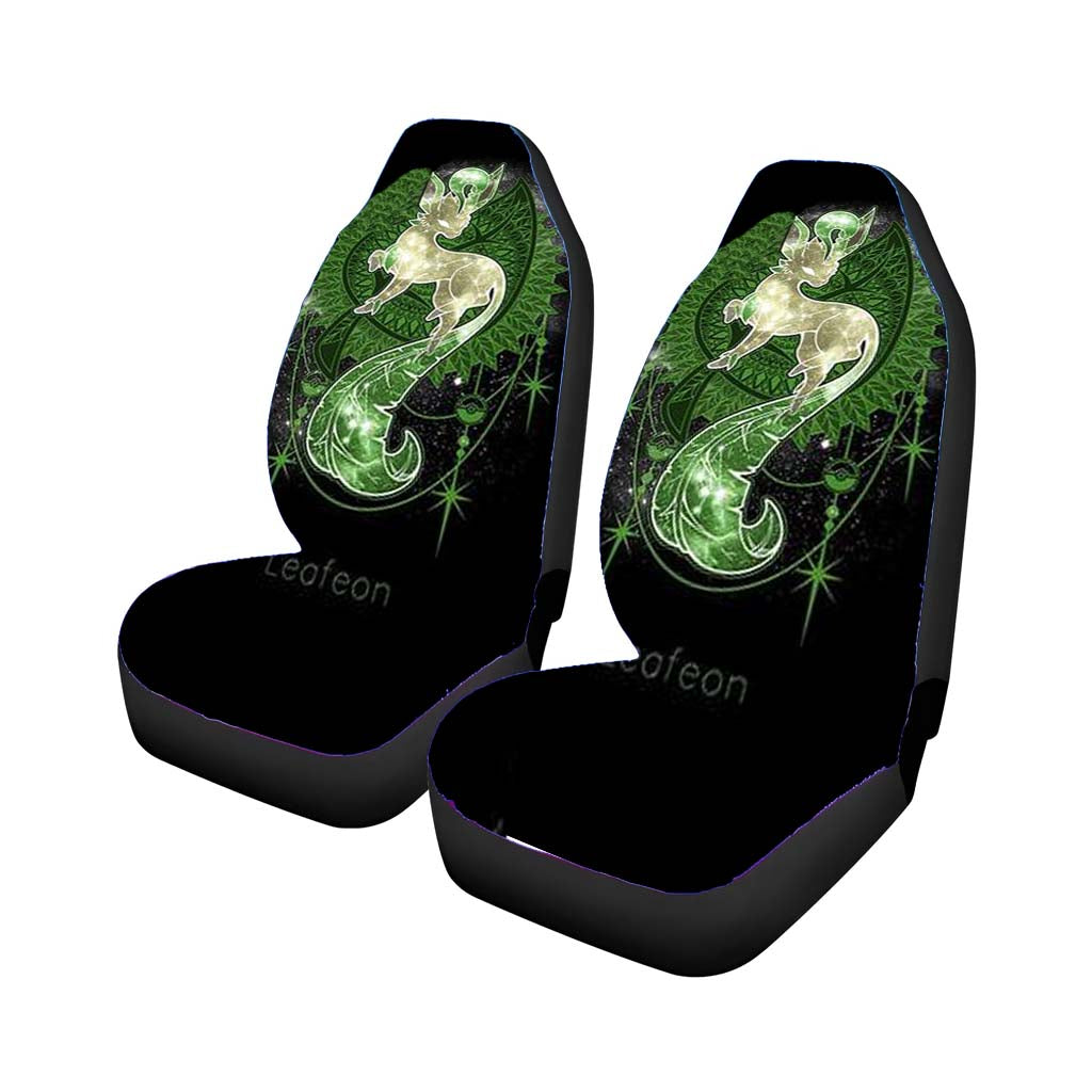 Pokemon Evee Evolution Leafeon Car Front Seat Covers
