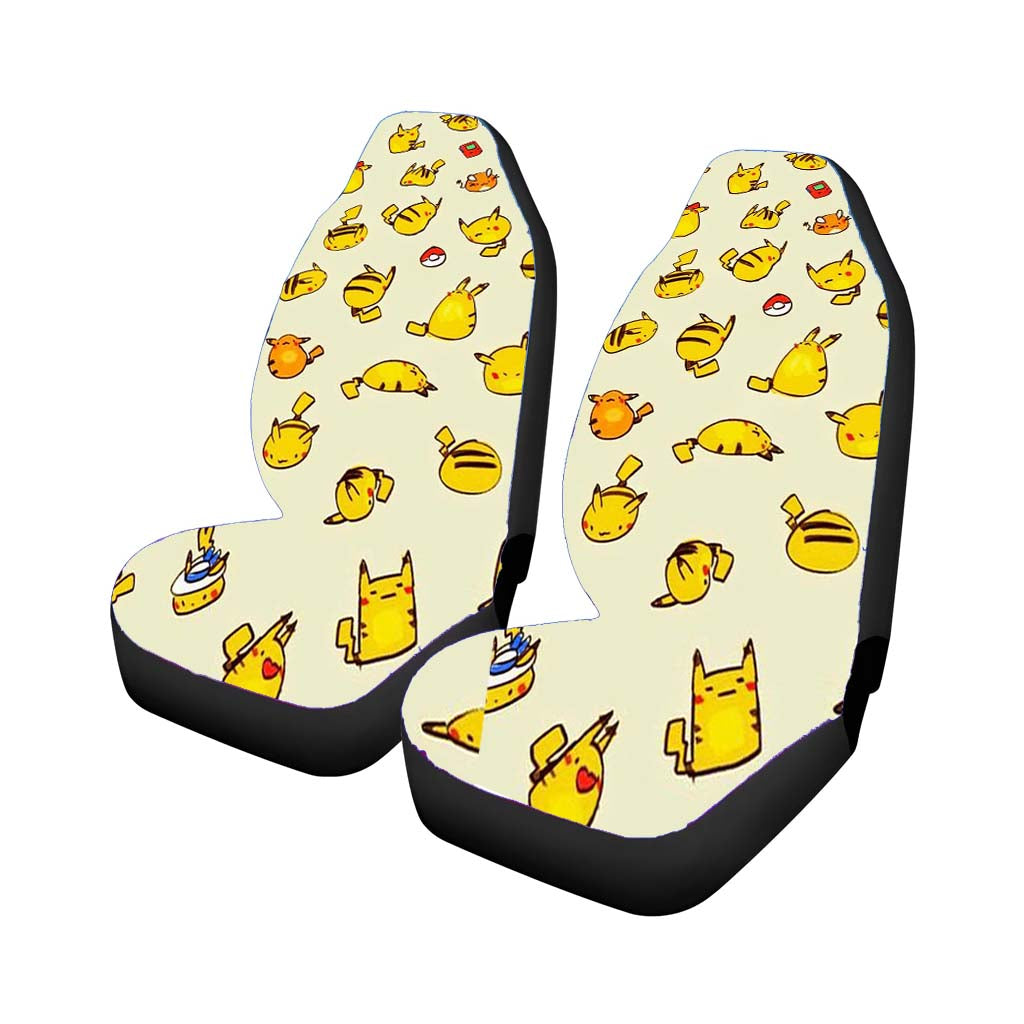 Pokemon Pikachu Pattern Car Front Seat Covers