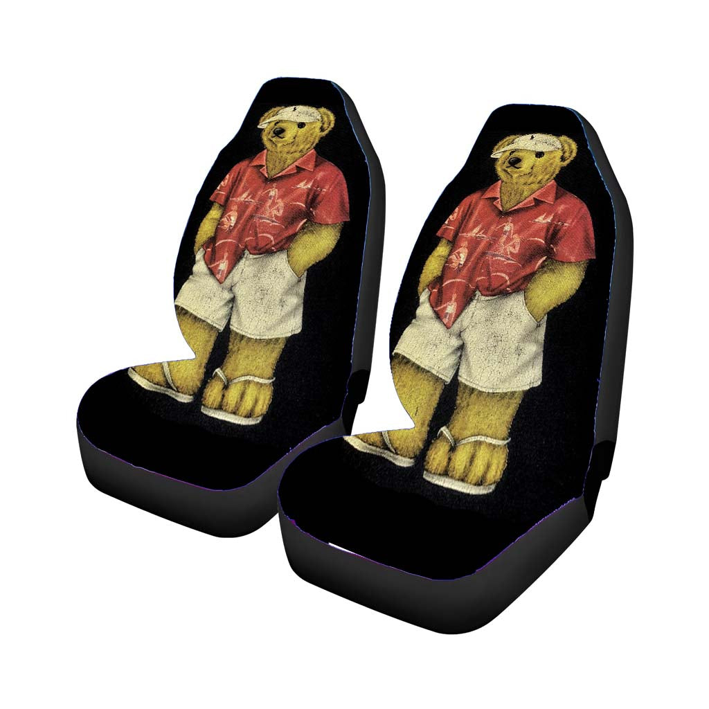 Polo Bear Beach Shirt Car Front Seat Covers