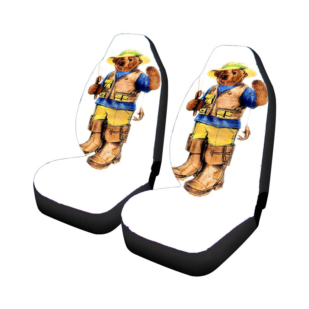 Polo Bear Fishing Car Front Seat Covers