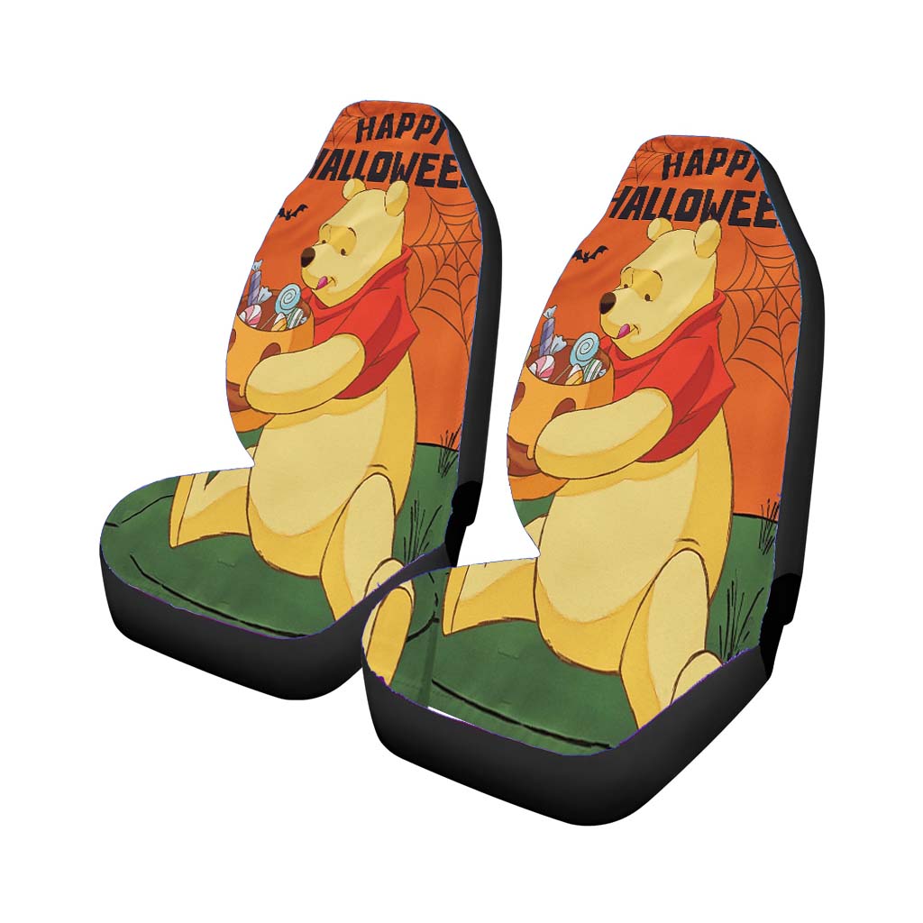 Pooh Bear Happy Halloween Car Front Seat Covers