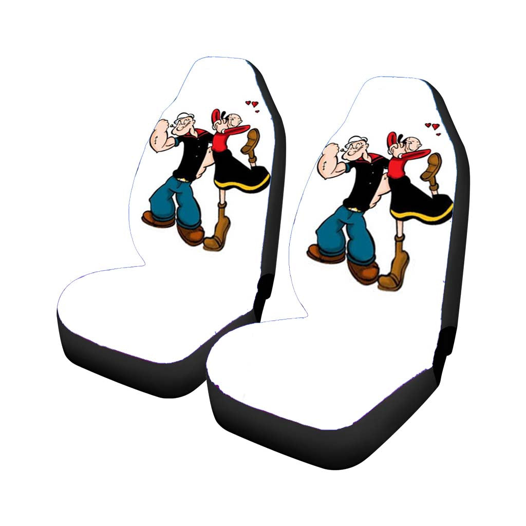 Popeye And Olive Car Front Seat Covers