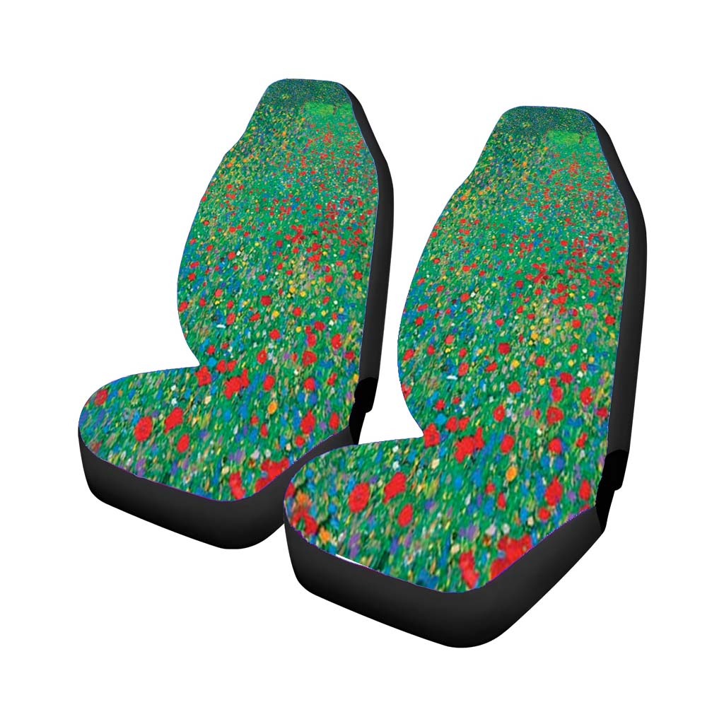 Poppy Field Car Front Seat Covers