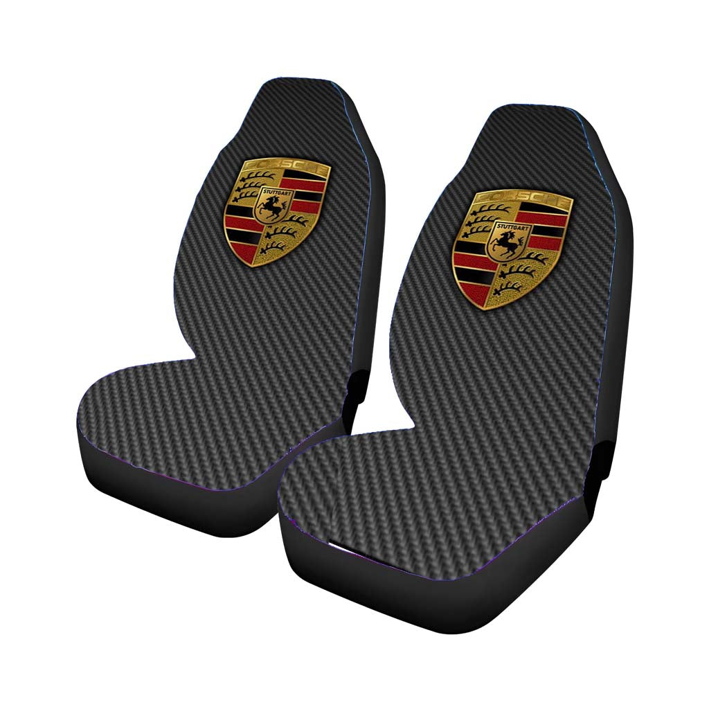 Porsche Badge Logo Car Front Seat Covers