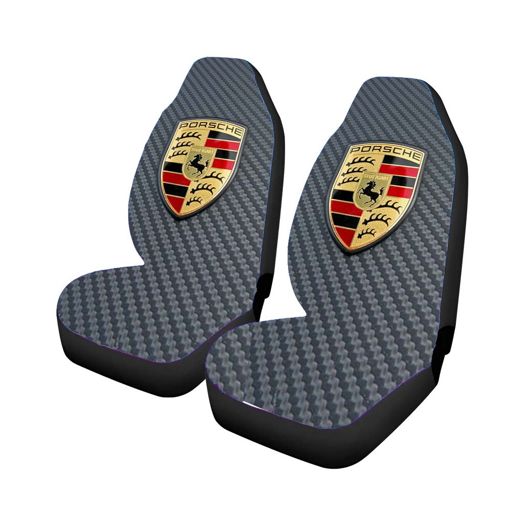 Porsche Logo Fiber Car Front Seat Covers