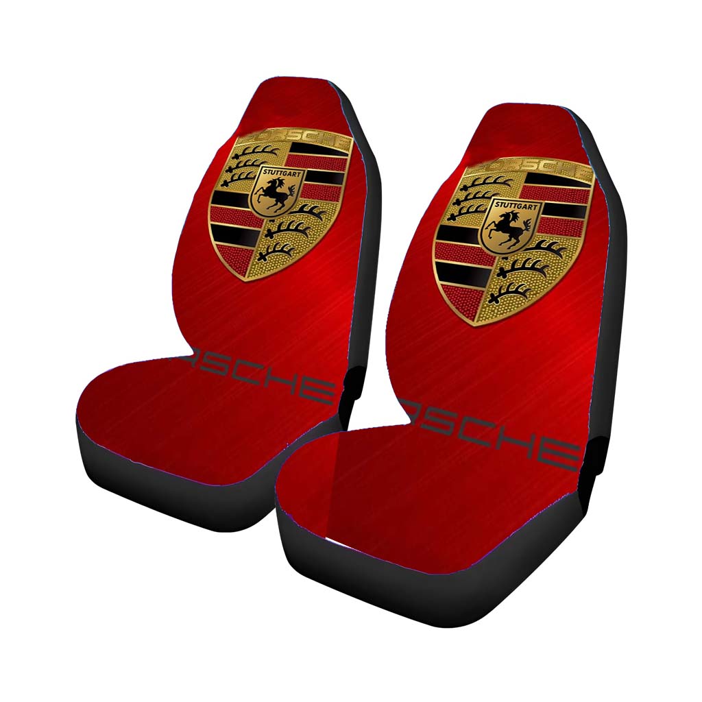 Porsche Red Design Car Front Seat Covers