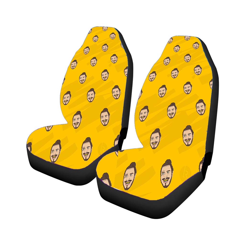 Post Malone Pattern Car Front Seat Covers