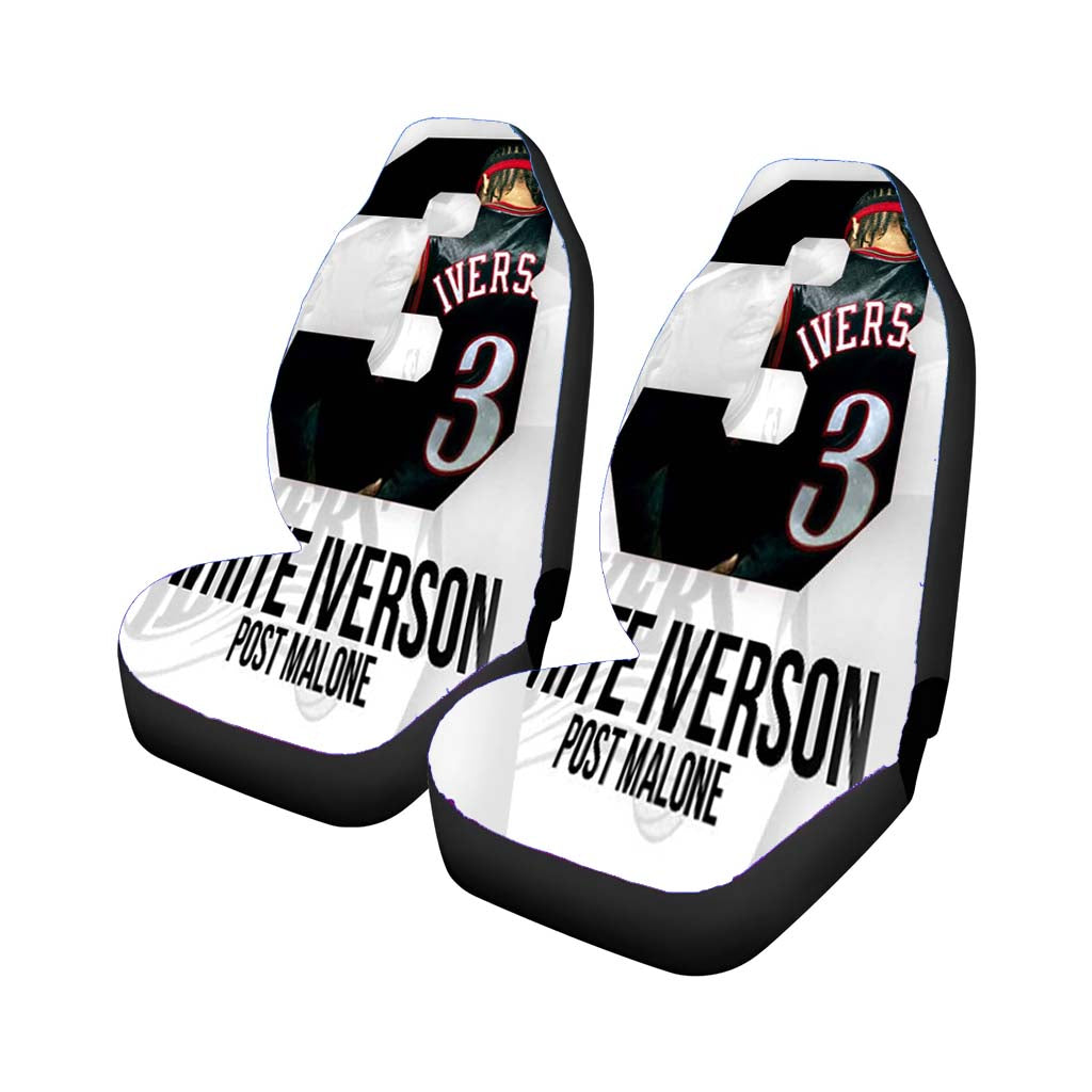 Post Malone White Iverson Car Front Seat Covers