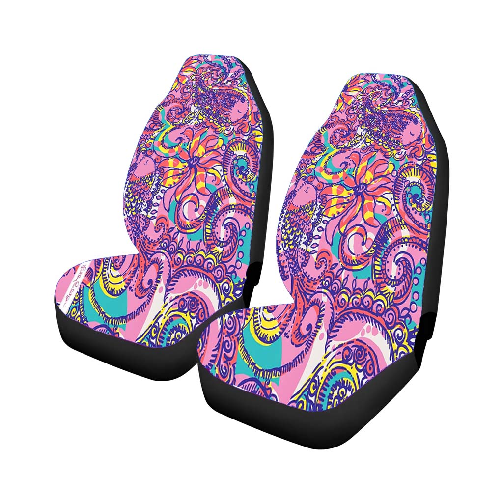 Preppy Flower Lilly Pulitzer Car Front Seat Covers