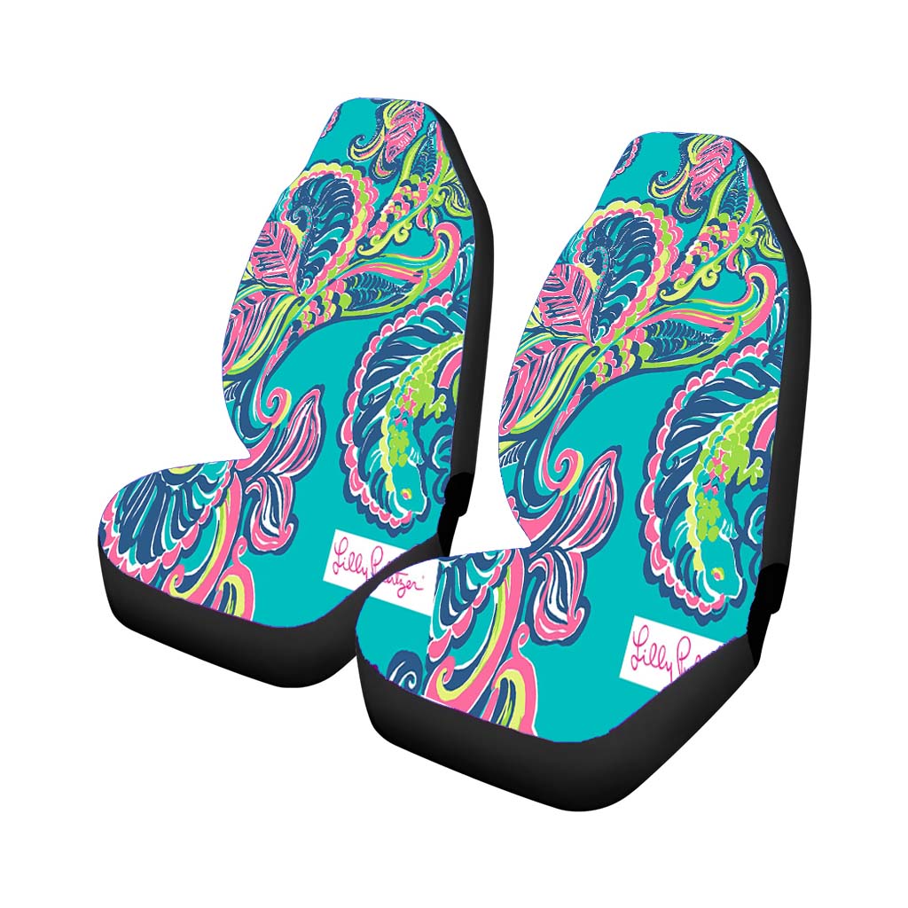 Preppy Georgia Belle Lilly Pulitzer Car Front Seat Covers