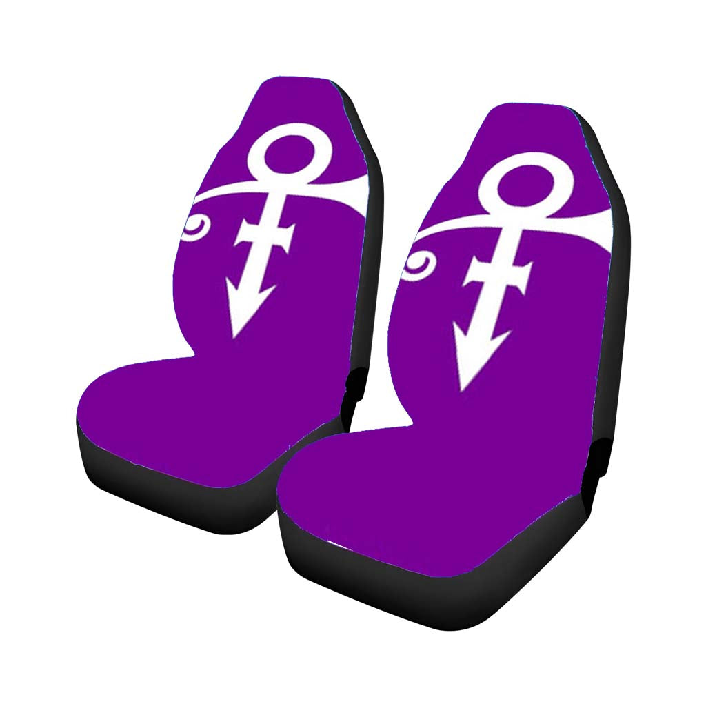 Prince Purple Symbol Car Front Seat Covers