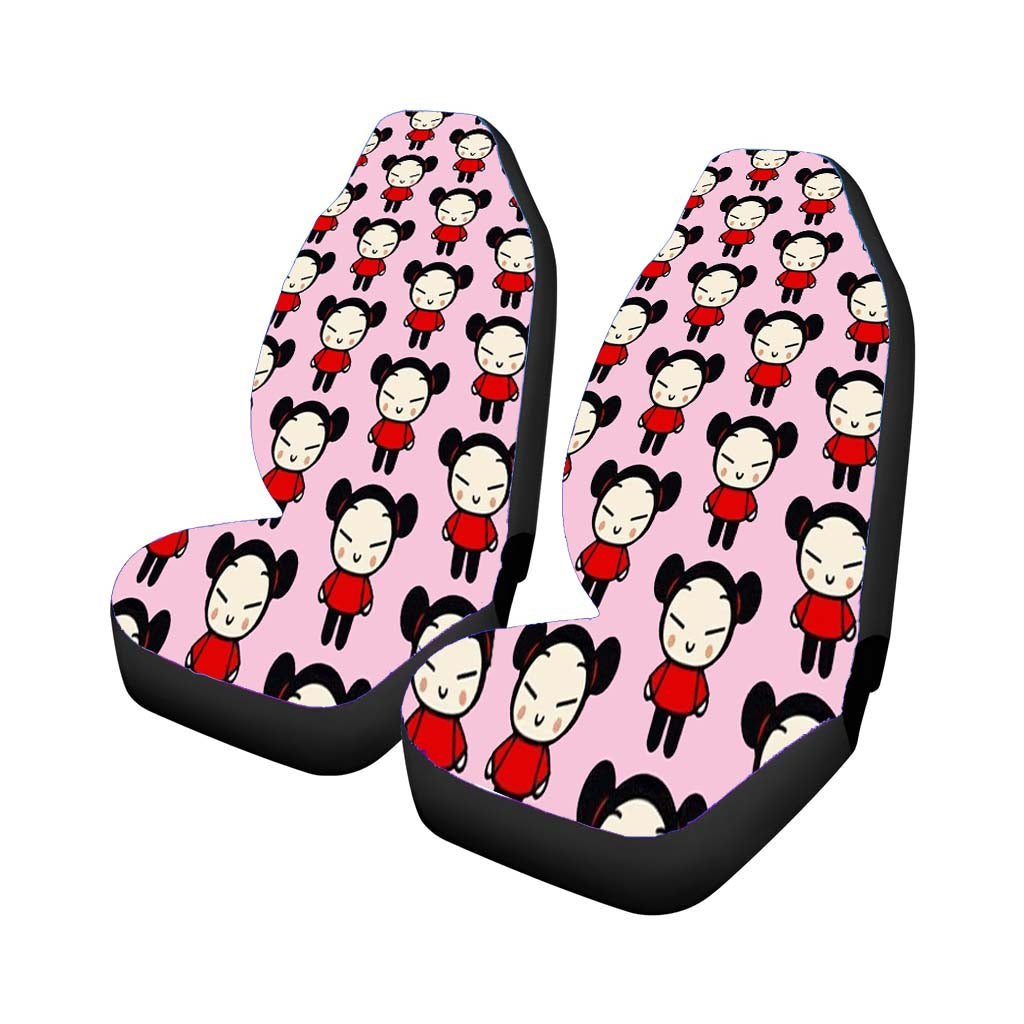 Pucca Pattern Wallpaper Car Front Seat Covers