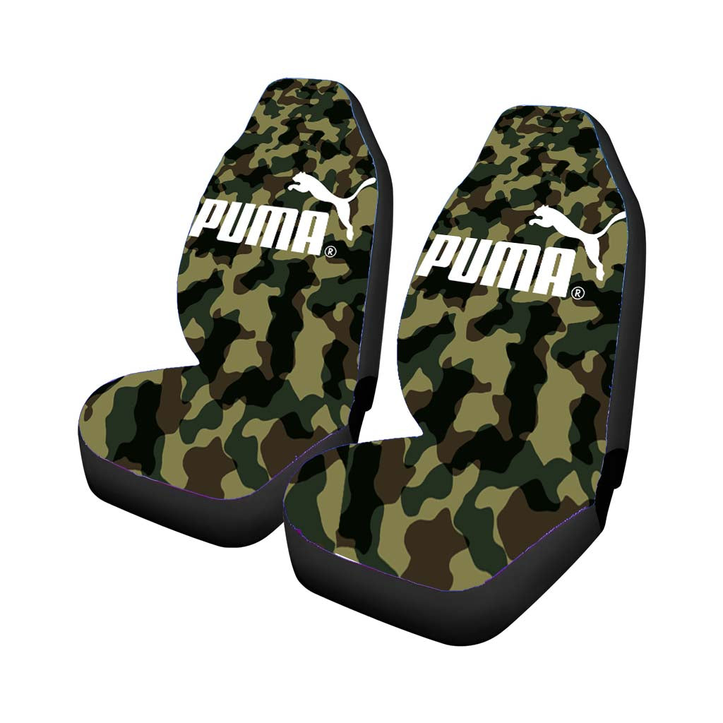 Puma Army Camouflage Car Front Seat Covers