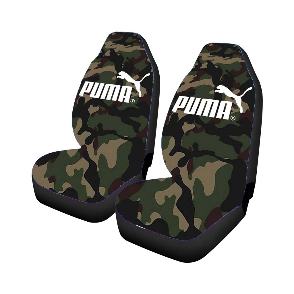 Puma Chamo Pattern Car Front Seat Covers