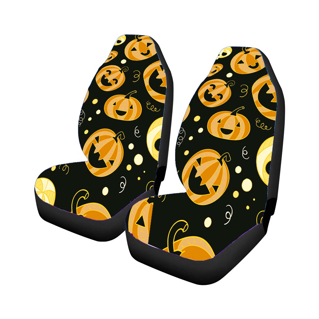 Pumpkins Pattern Halloween Car Front Seat Covers