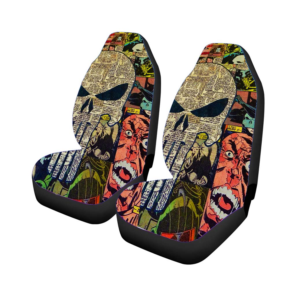 Punisher Comic Car Front Seat Covers