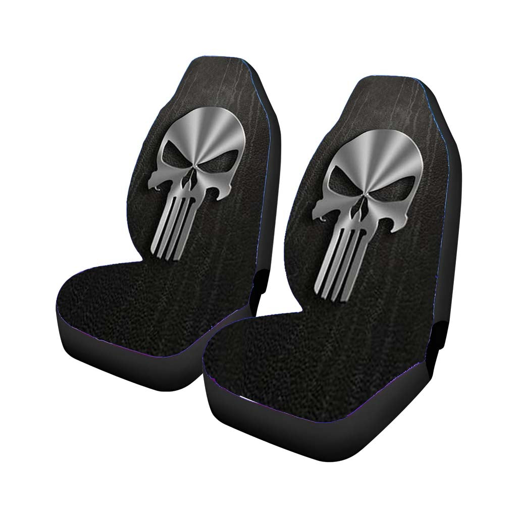 Punisher Metal Logo Car Front Seat Covers