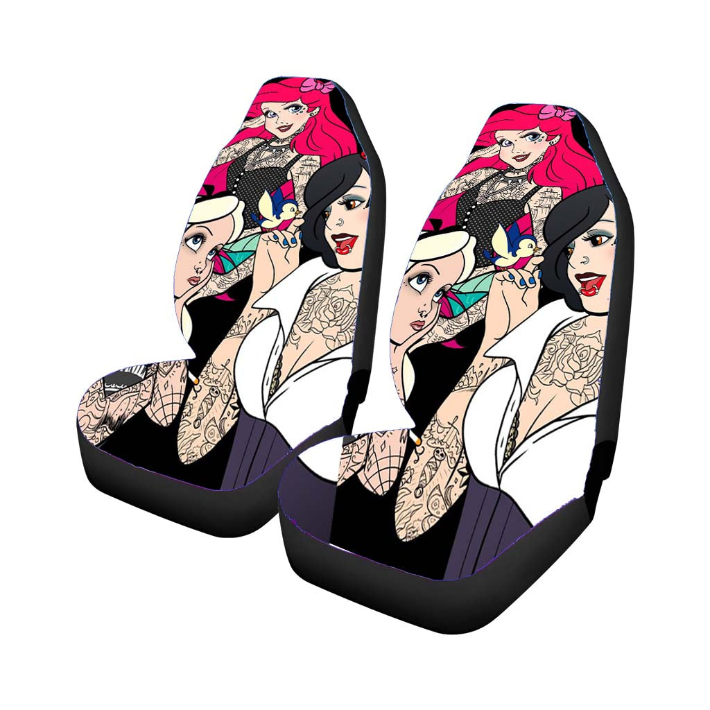 Punk Tattoo Princess Car Front Seat Covers