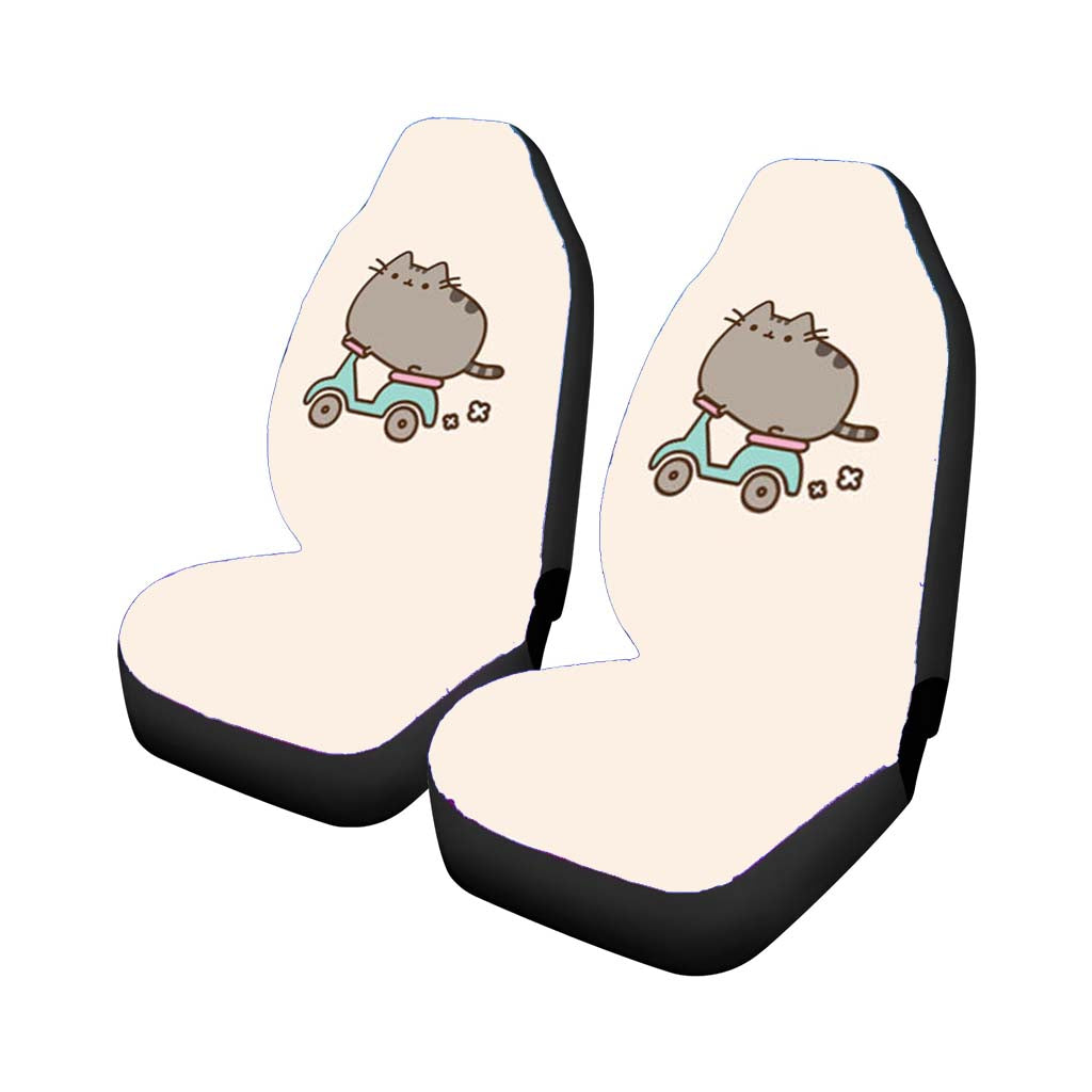 Pusheen Cat Car Front Seat Covers