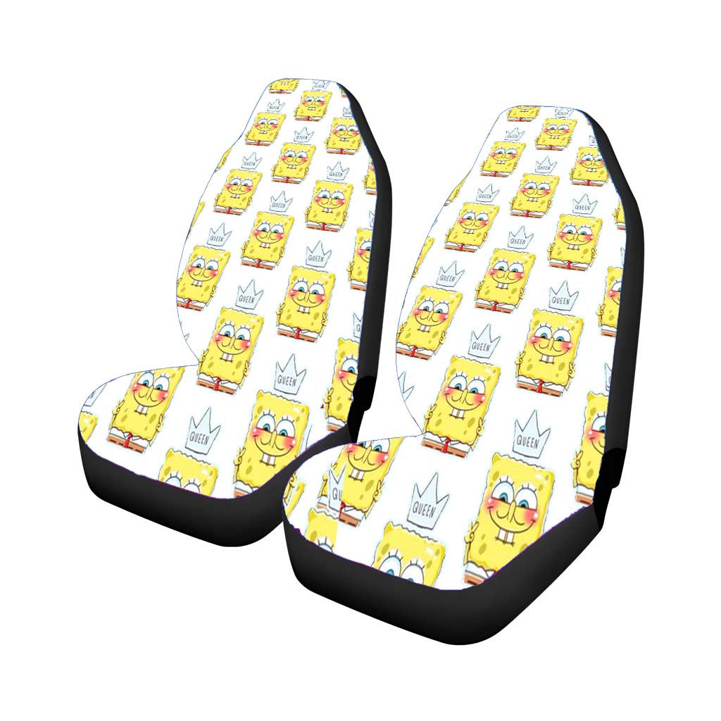 Queen Spongebob Pattern Car Front Seat Covers