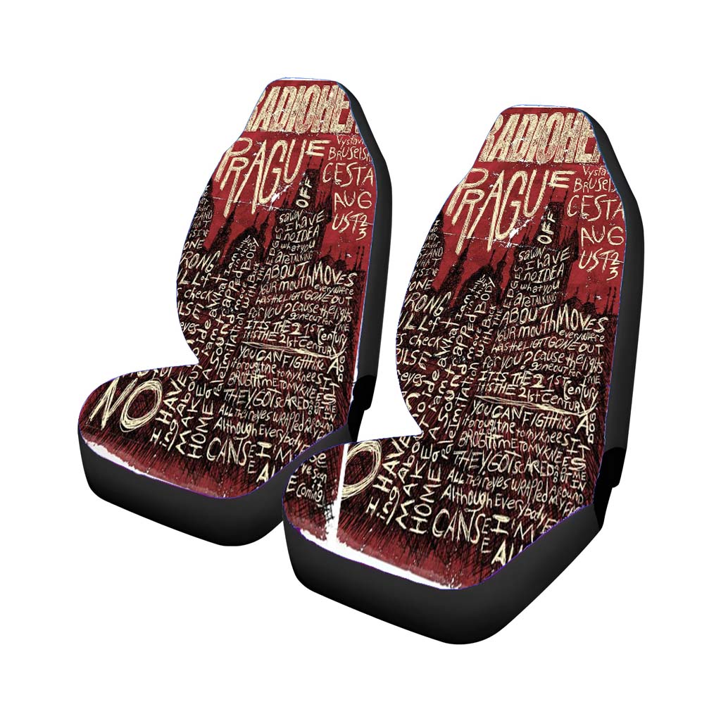 Radiohead Prague Car Front Seat Covers