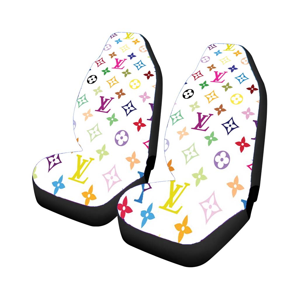 Rainbow Supreme X Louis Vuitton Car Front Seat Covers