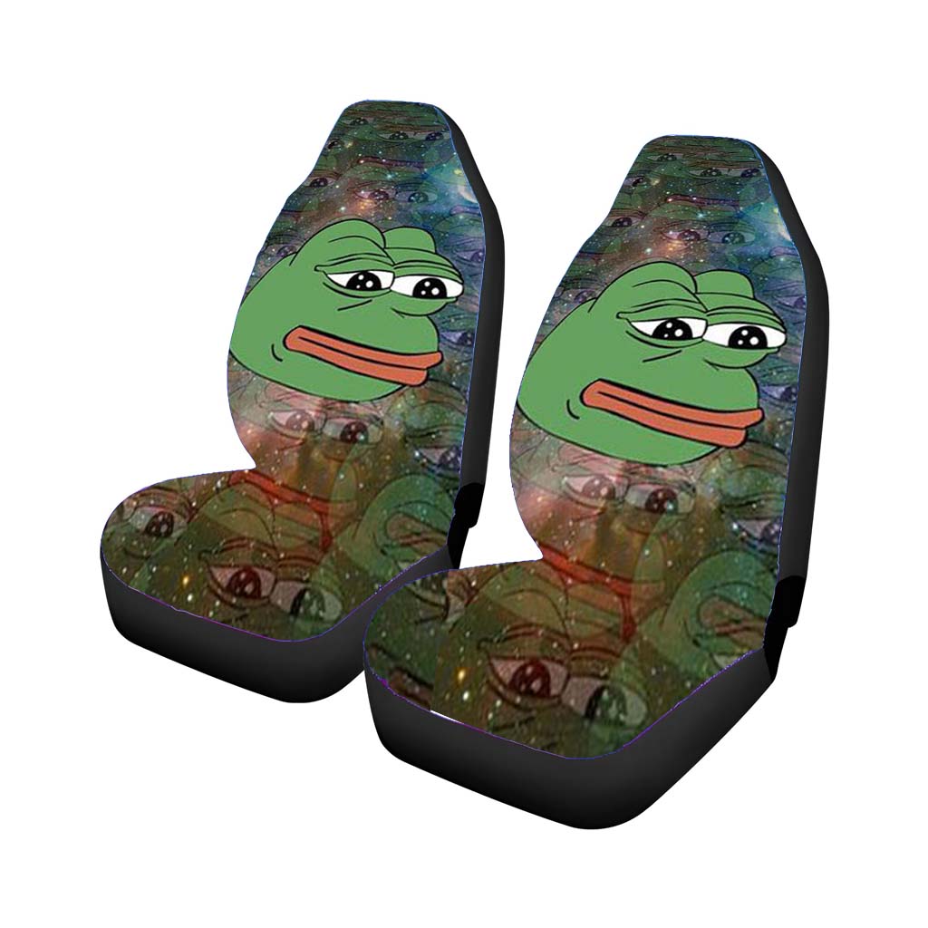 Rare Pepe Frog Sad Car Front Seat Covers