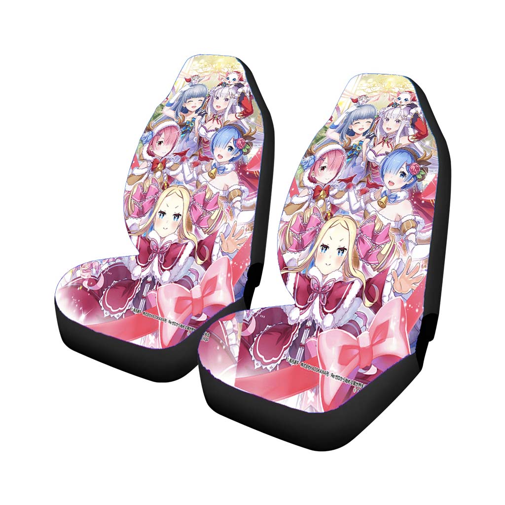 Re Zero Rem Ram And Friends Christmas Car Front Seat Covers