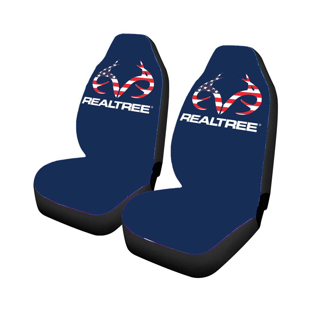 Realtree American Flag Car Front Seat Covers