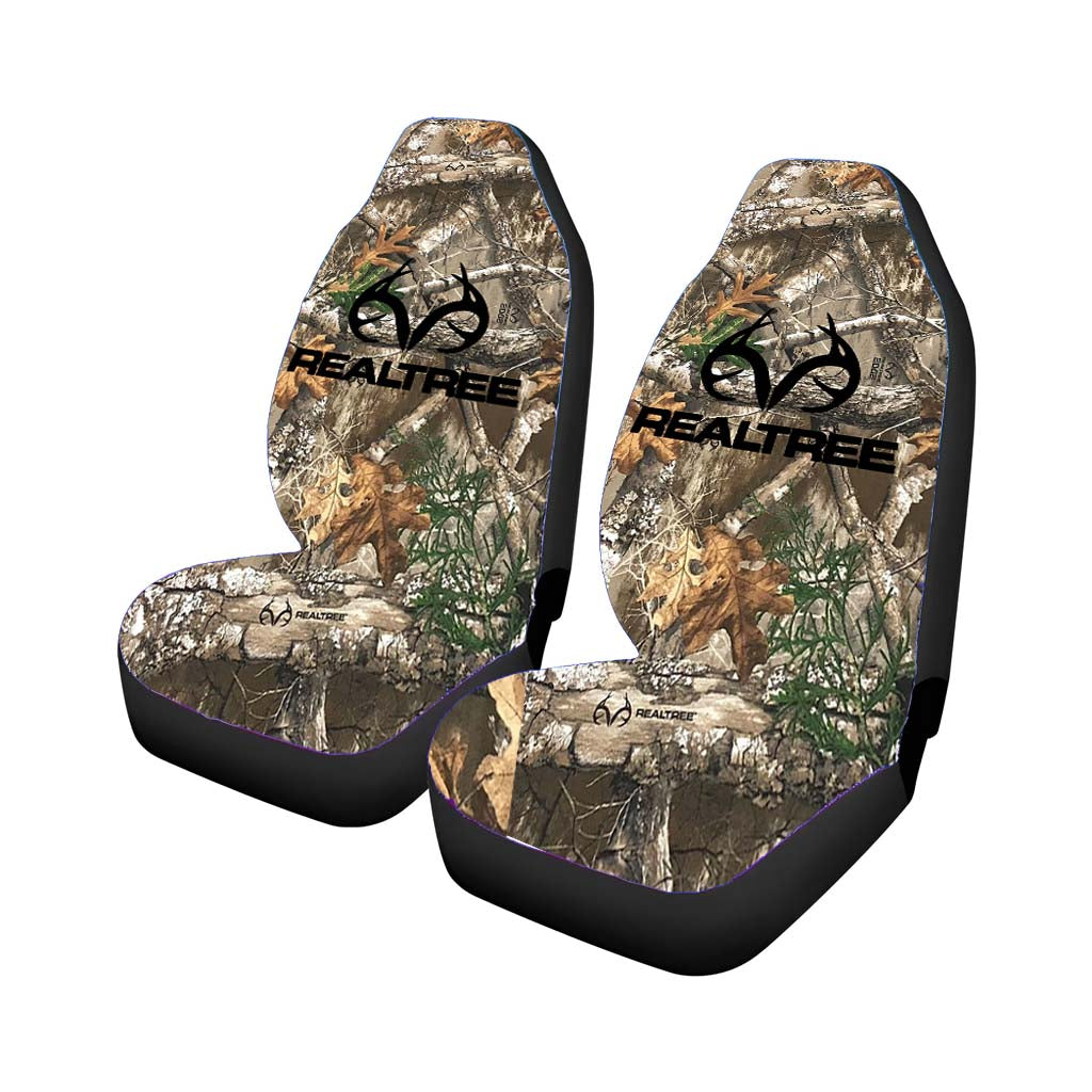 Realtree Black X Skinit Camouflage Car Front Seat Covers