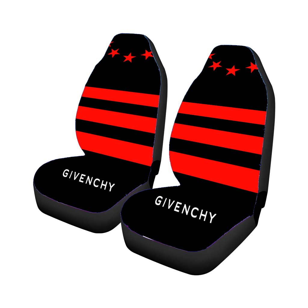 Red Black Givenchy Paris Car Front Seat Covers