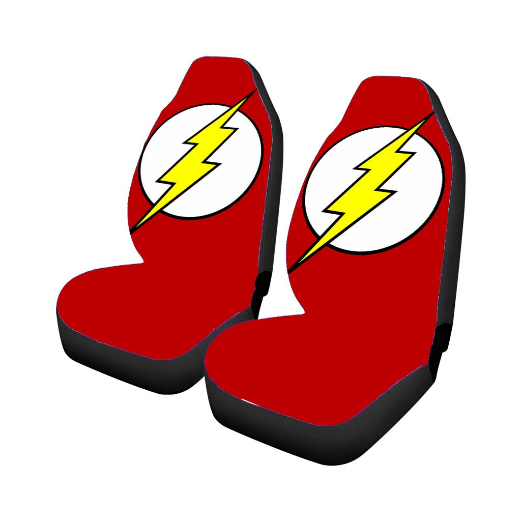 Red Flash Logo Car Front Seat Covers