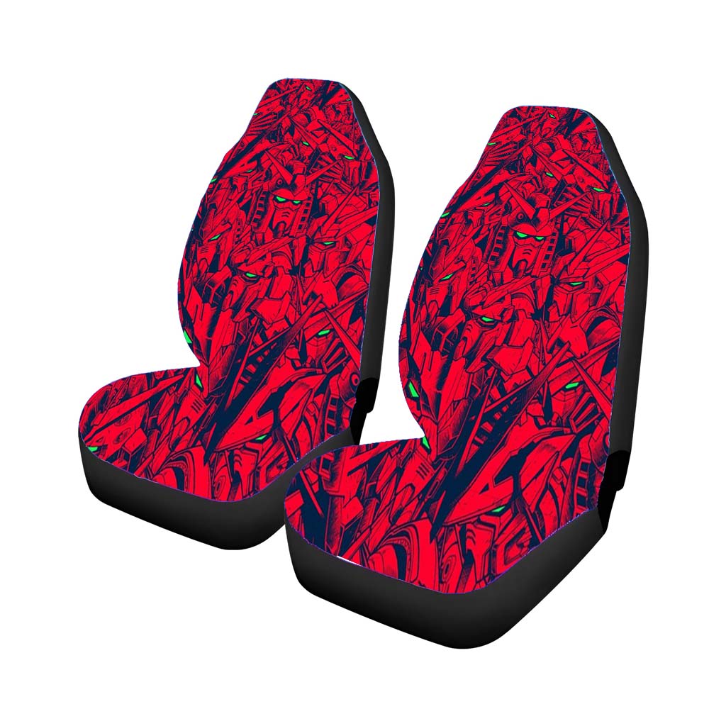 Red Gundam Camo Magenta Car Front Seat Covers