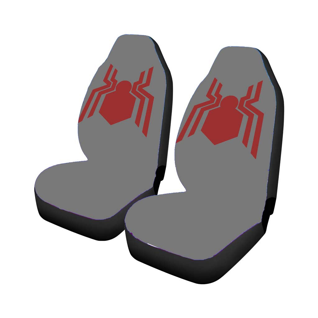 Red Homecoming Spiderman Logo Car Front Seat Covers
