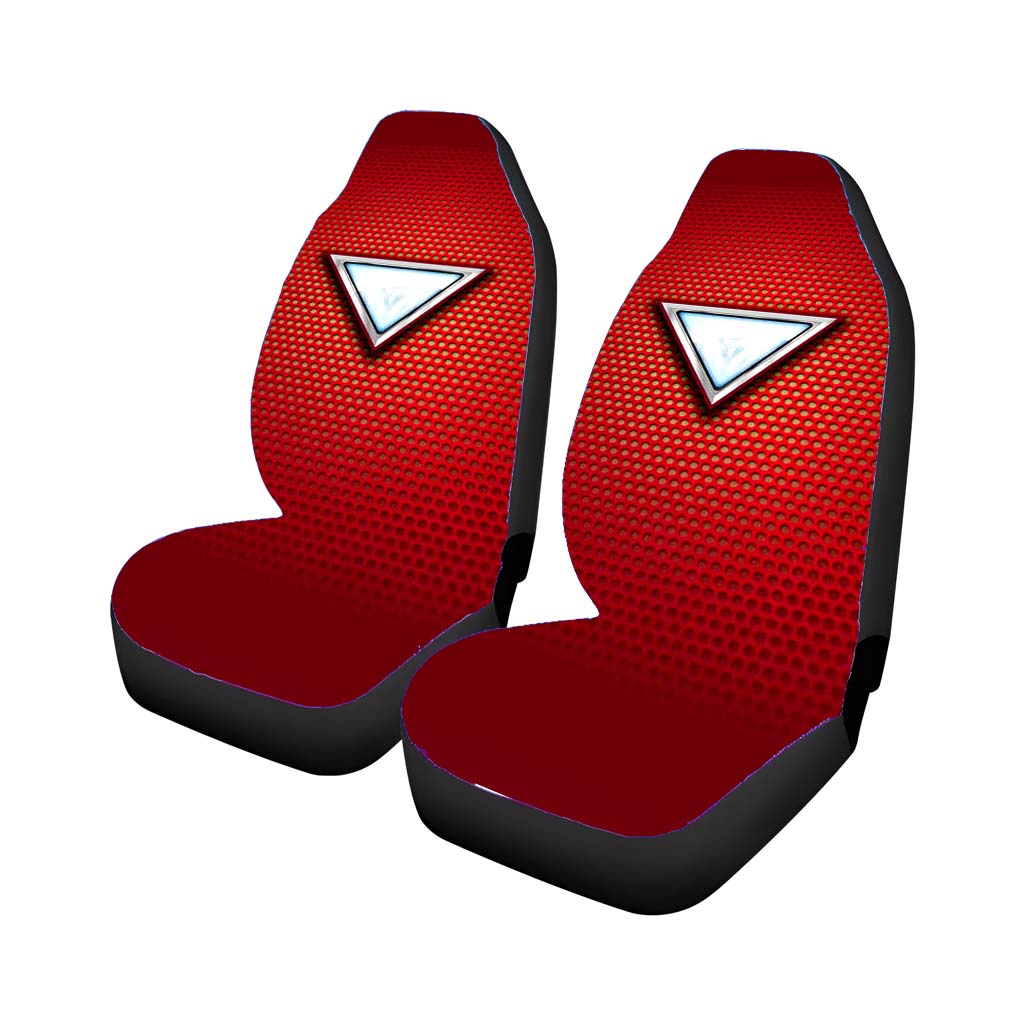 Red Iron Man Custom Car Front Seat Covers