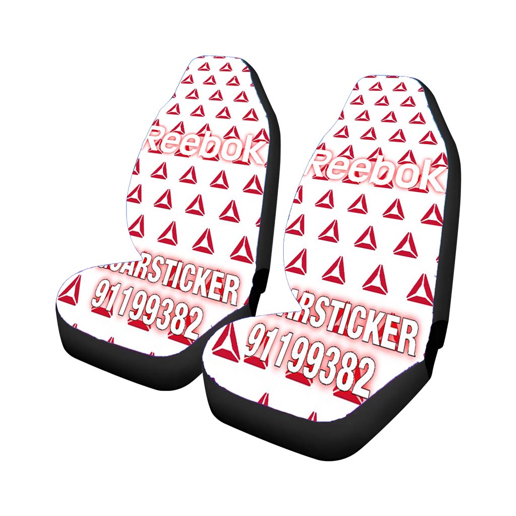Reebok Logo Pattern Car Front Seat Covers