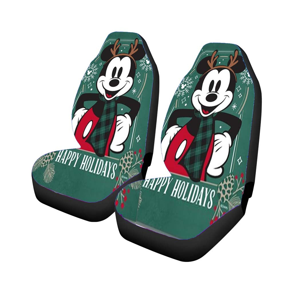 Reindeer Holiday Mickey Car Front Seat Covers