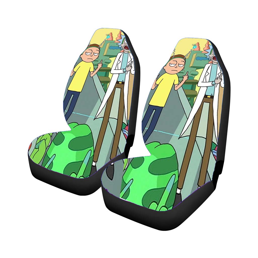 Rick And Morty Cartoon Car Front Seat Covers