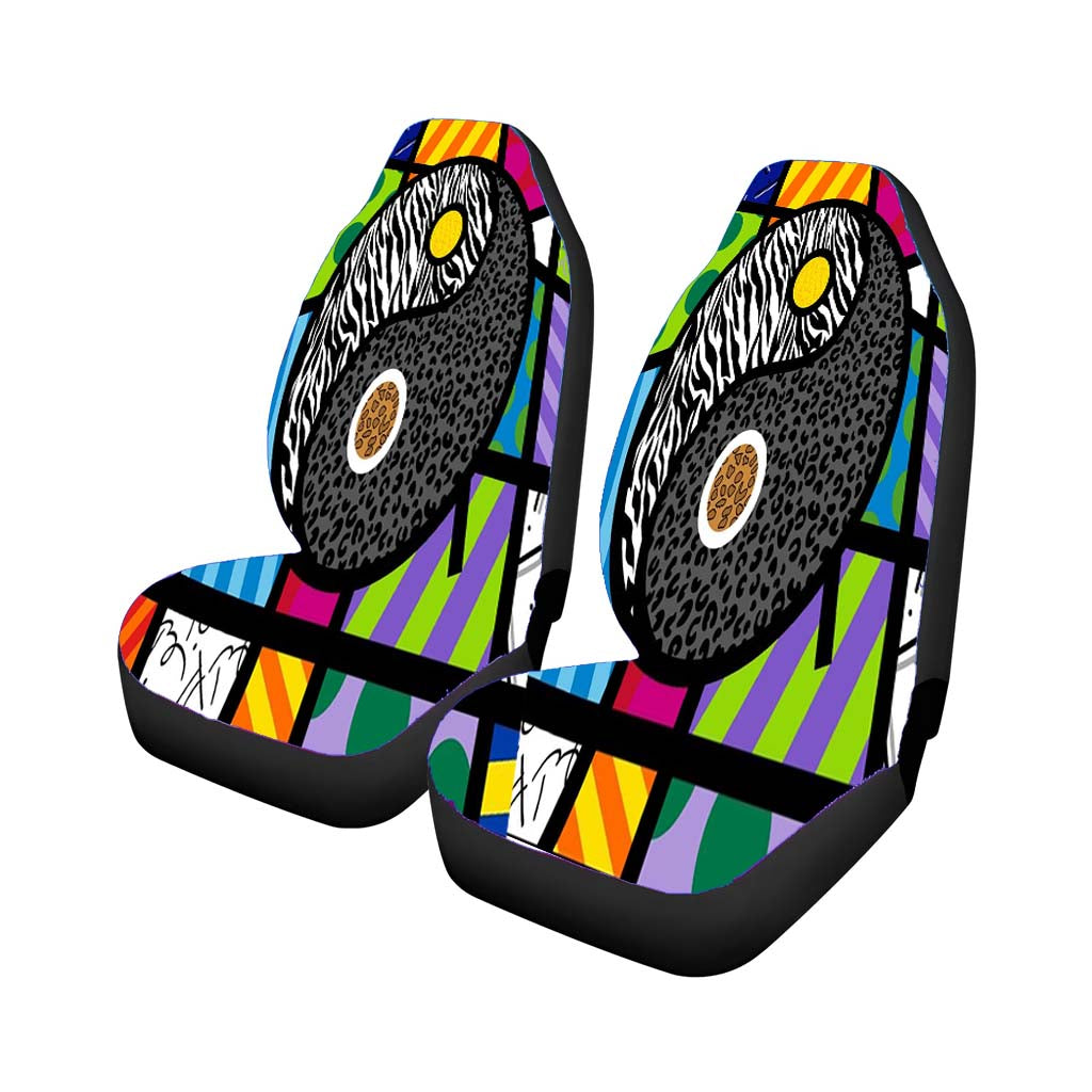 Romero Britto Yin Yang Wallpaper Car Seat Cover Waterproof Protection