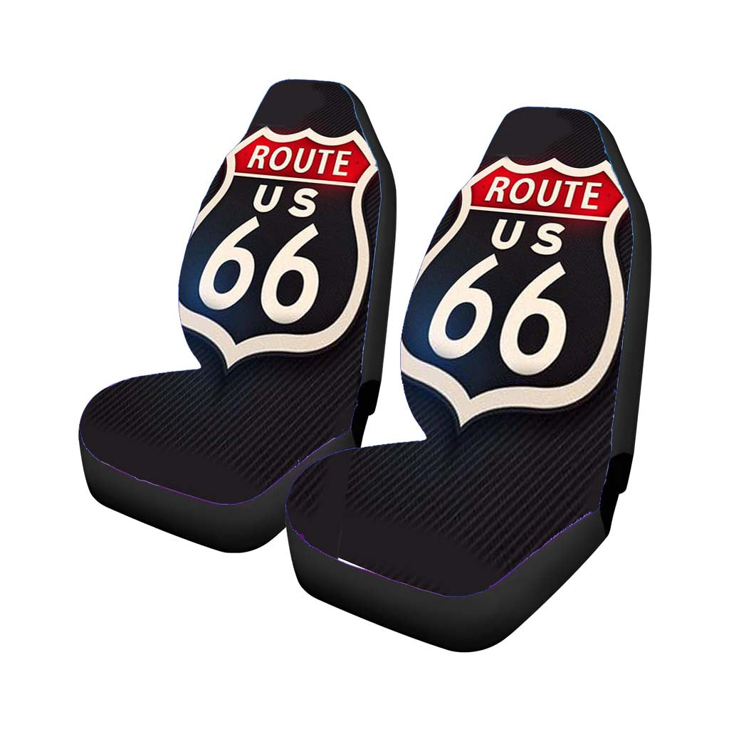 Route 66 Way Car Front Seat Covers