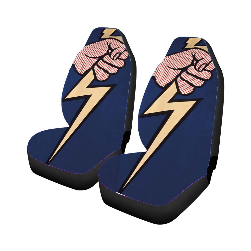 Roy Lichtenstein Thunderbolt Car Front Seat Covers