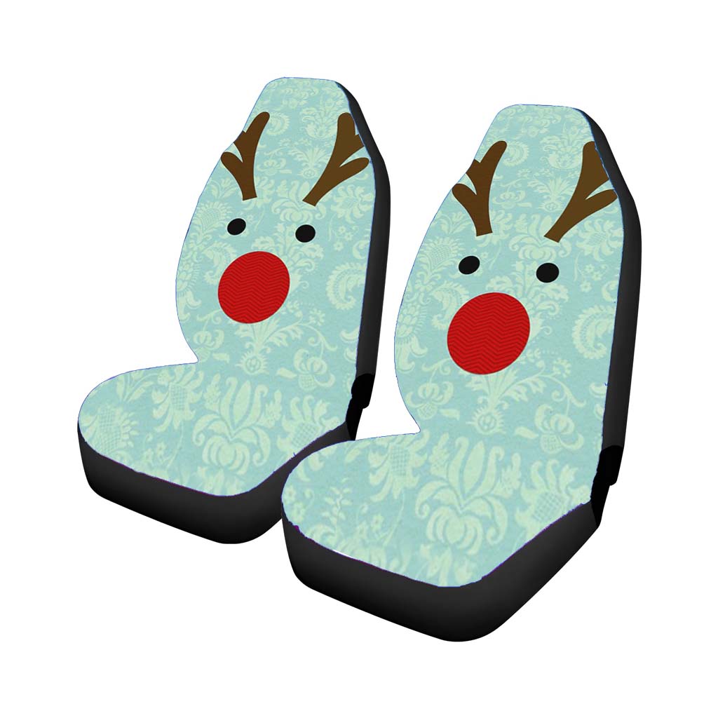 Rudolph Christmas Deer Car Front Seat Covers
