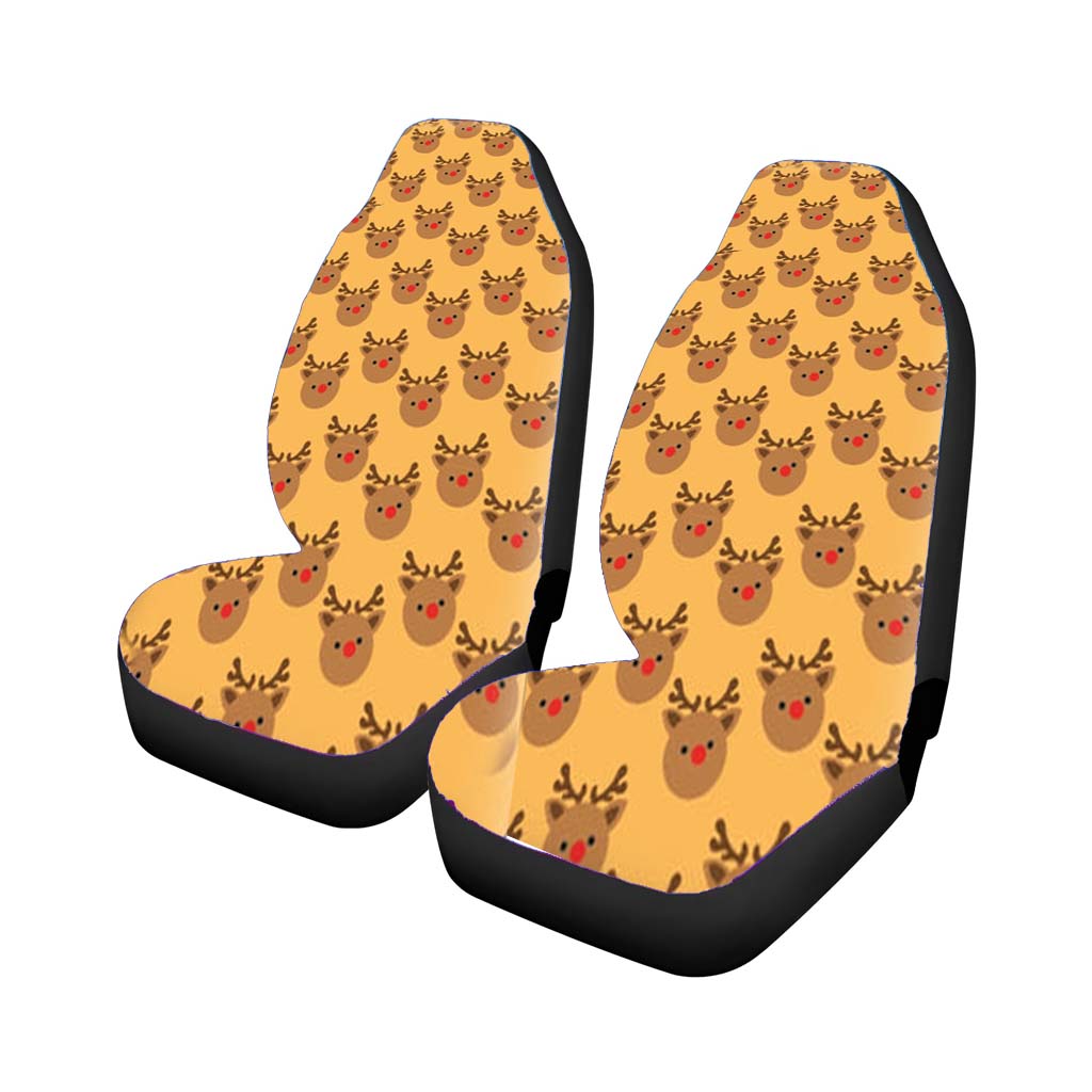 Rudolph Pattern - Christmas Patterns Car Front Seat Covers