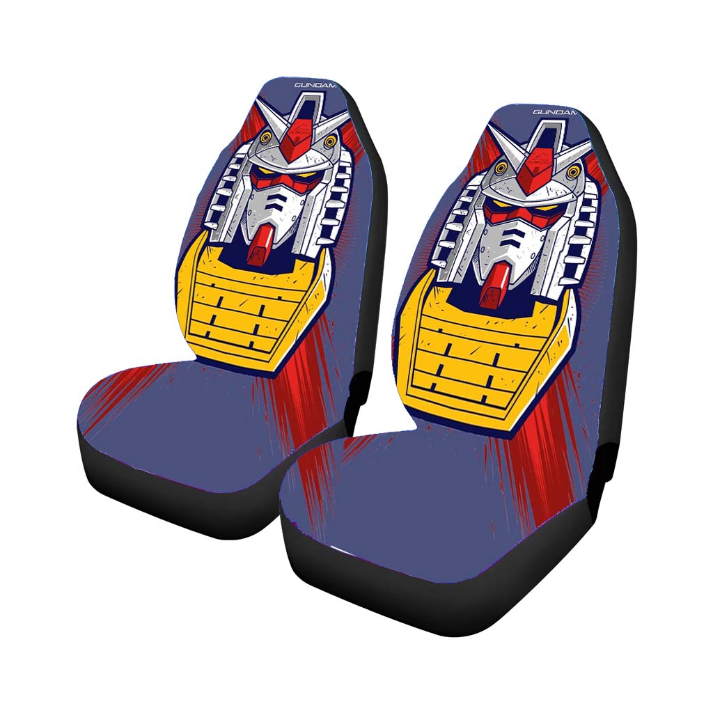 Rx 78 Gundam Mecha Car Front Seat Covers
