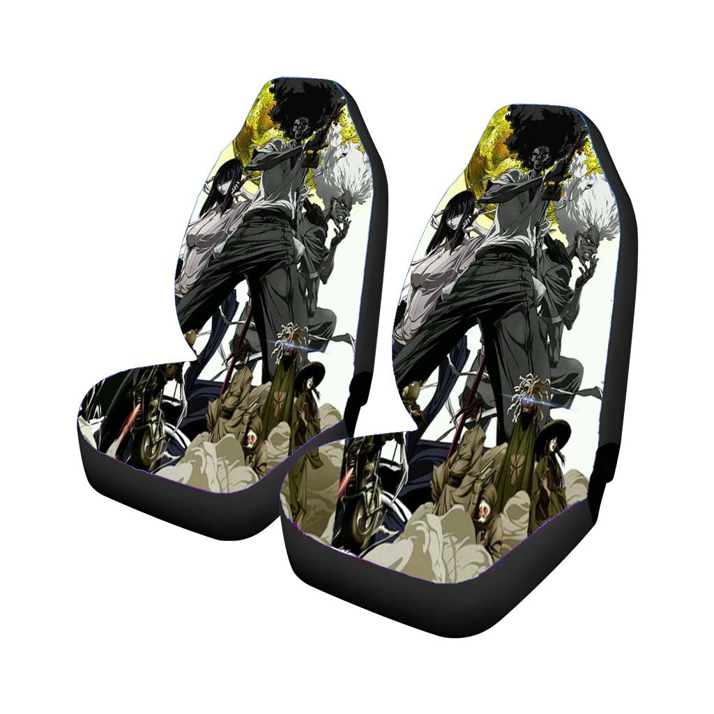 Samurai Mural Fight Hero Car Front Seat Covers