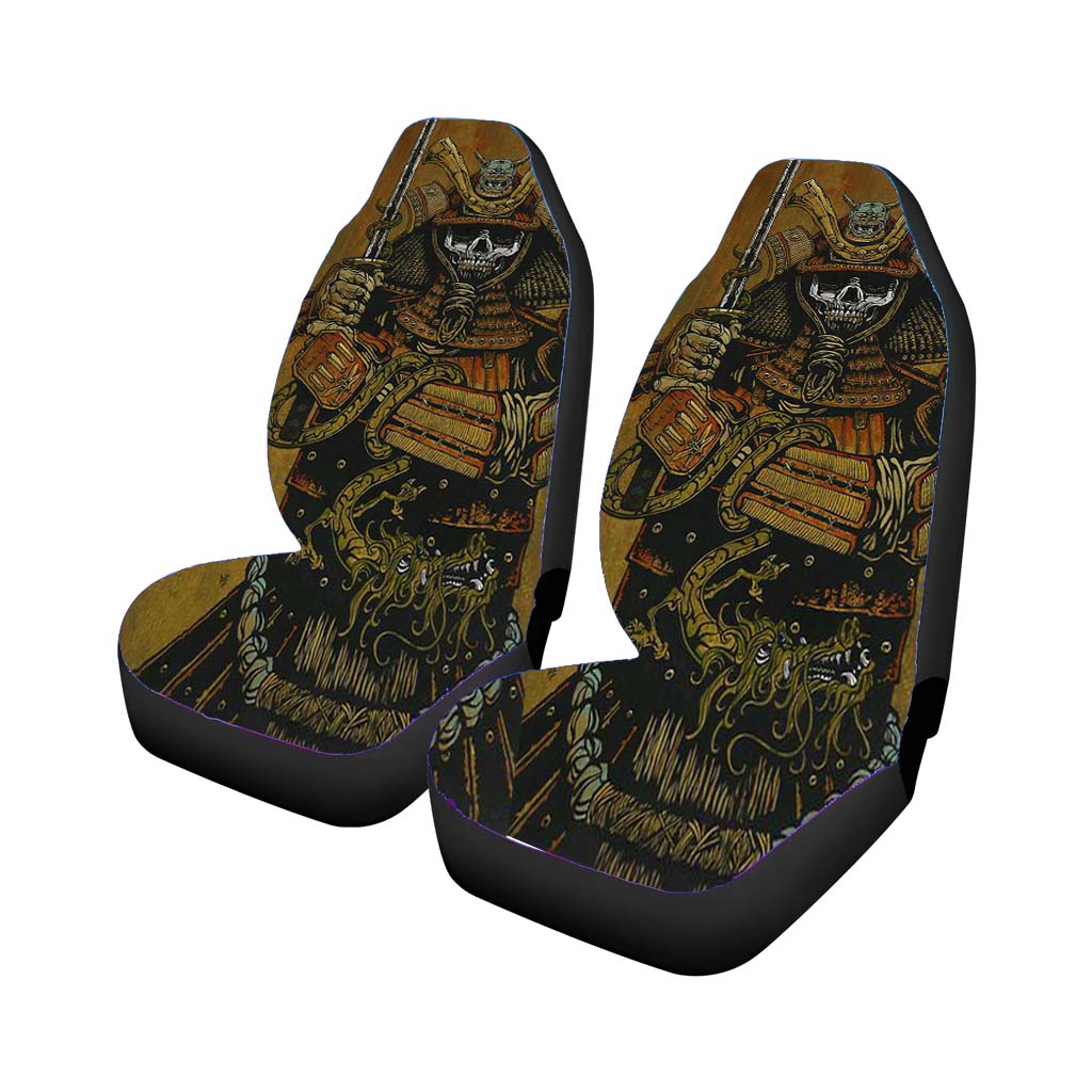 Samurai Skull Village Car Front Seat Covers